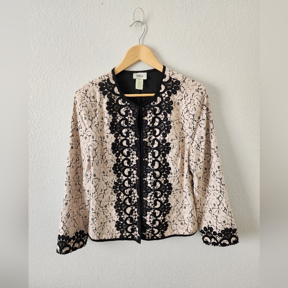 Neiman Marcus Women's XL Lace Career Wedding Church Jacket Blazer - Picture 1 of 12